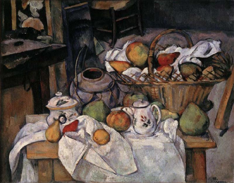 Paul Cezanne Still Life with Basket Sweden oil painting art